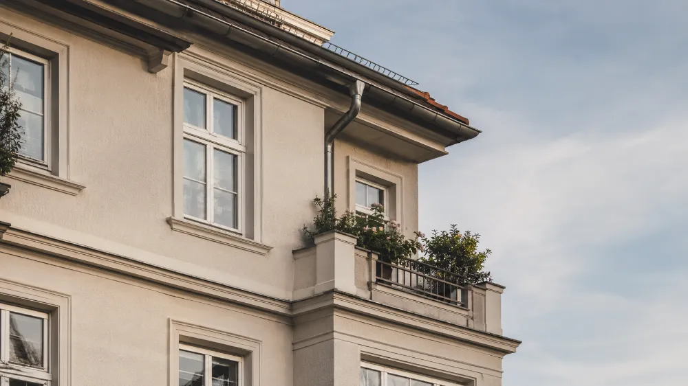 Gebäudedetail einer Wohnimmobilie als Substanzwert